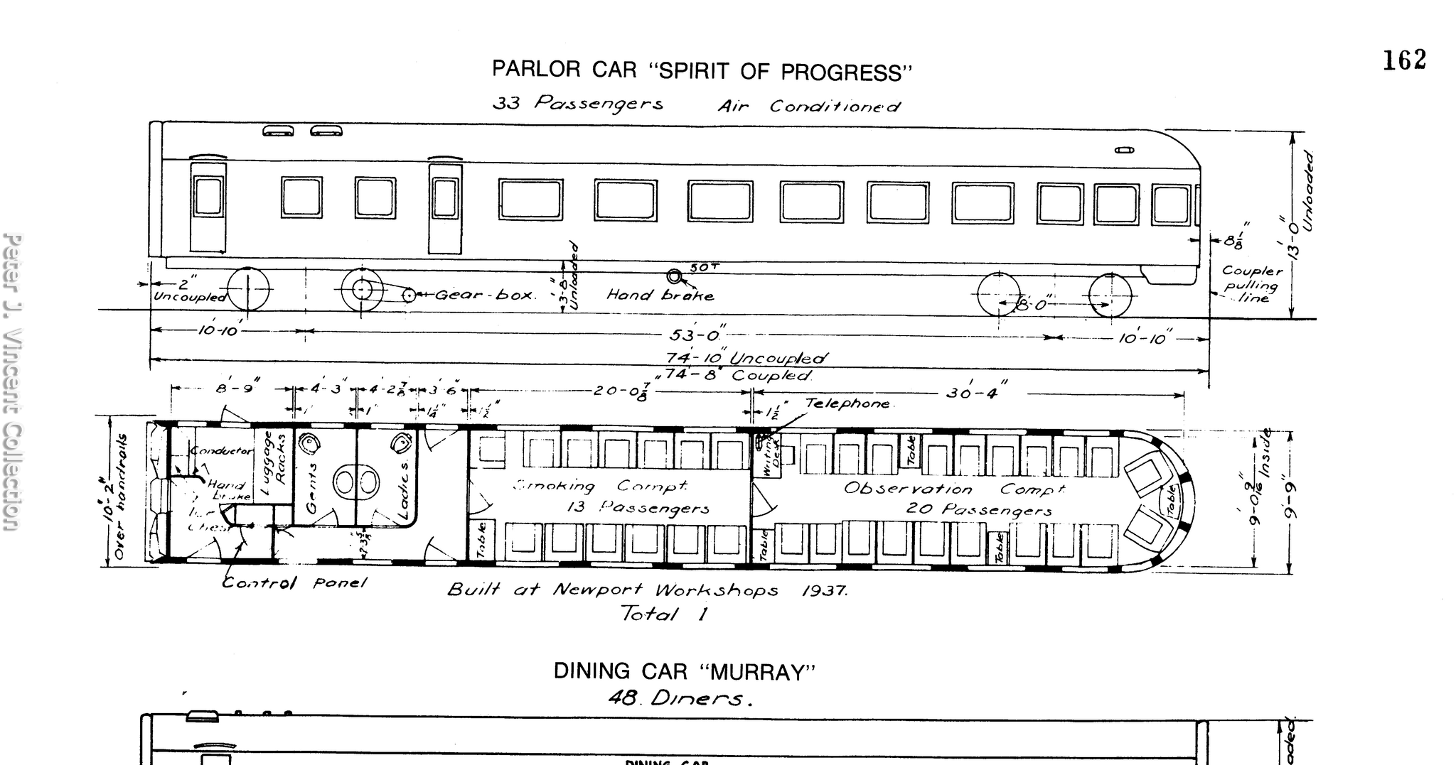 Spirit of Progress Cars - 'Parlour' / 'Lounge' / 'Club' Car